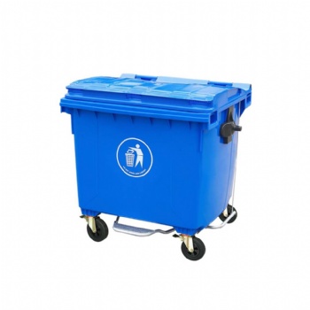  A- 1100Liter outdoor four wheels plastic garbage container	