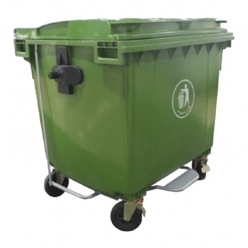  A- 660Liter  outdoor four wheels plastic garbage container	