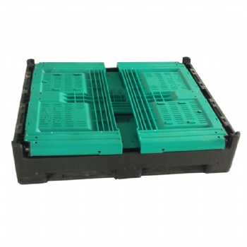  Vented Folding Plastic pallet box for 1200x1000x810mm	